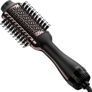Hair Dryer Brush Blow Dryer Brush in One with Negative Ion Anti-frizz Ceramic Titanium Barrel Hot Air Brush Hair Straightener Brush